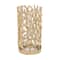 Gold Aluminum Coastal Candle Holder, 10" x 5" x 5"